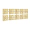Gold Aluminum Contemporary Geometric Wall Decor, 53" x 1" x 20"